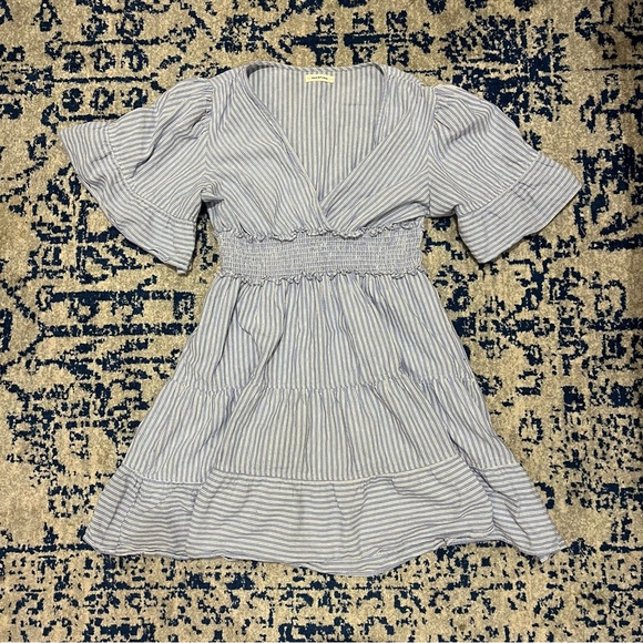 Max Studio Blue Stripe Dress - Picture 1 of 3